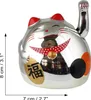Glückskatze - Maneki-neko - rundliche Winkekatze 8 cm - Produktbild-Vorschau 5
