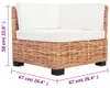 vidaXL Sofagarnitur 18-tlg. Natürliches Rattan Produktbild-Vorschau 7