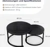 Home Heaven® Couchtisch Rund Schwarz 2er Set - Runder Couch Produktbild-Vorschau 5