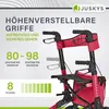 Juskys Rollator Vital faltbar, leicht, höhenverstellbar - Produktbild-Vorschau 3