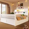 Postel STILVORA s úložným prostorem 160 × 200 cm s policemi Náhled obrázku produktu 3