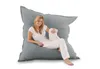 Smoothy Classic Baumwolle Sitzsack XXL Stein-Grau 180x140 Produktbild-Vorschau 2