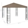 vidaXL Pavillon 3x3 m Taupe Produktbild-Vorschau 6