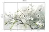 Muralo Vlies Fototapete KIRSCHBLÜTEN Blätter Natur Aquarell Produktbild-Vorschau 2