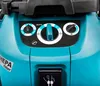 Close-up of the control panel of a turquoise canister vacuum cleaner. Produktbild-Vorschau