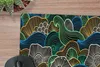MuchoWow® Schreibtischunterlage Muster - Blumen - Glühen Produktbild-Vorschau 2