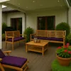 Bankkissen 100×60×7 cm Violett – Sitzkissen für Gartenbank Produktbild-Vorschau 4