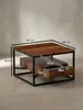 Moderner Sofatisch mit Schublade, Quadratisches Design, Produktbild-Vorschau 5