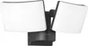 A black outdoor LED wall light with two adjustable light heads against a white background. Produktbild-Vorschau