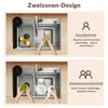 SONNI Breite Seite quadratisches Spülbecken 70 x 45 x 24,5 Produktbild-Vorschau 5