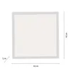 A square LED ceiling light with dimensions indicated. Produktbild-Vorschau
