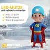 Gebol czapka dziecięca LED z odblaskowymi paskami niebieska Podgląd zdjęcia produktu 2