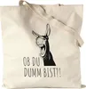 Ob du dumm bist?! Jutebeutel Büro Geschenk Sarkasmus Produktbild-Vorschau 1