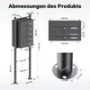 Wiltec 5er Briefkastenanlage Anthrazit 556 x 270 x 1500 mm, Produktbild-Vorschau 3