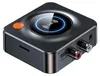 A black square-shaped audio adapter with an orange button and a circular NFC logo with blue light. Podgląd zdjęcia produktu