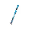 A single blue pen with a patterned design is shown against a white background. Produktbild-Vorschau