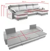 Ecksofa SPARTA U-FORM mit Schlaffunktion - Eckcouch mit 3 Produktbild-Vorschau 7