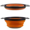 Two silicone collapsible bowls, one flat and one expanded, shown against a white background. Anteprima dell’immagine prodotto