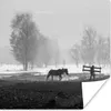 MuchoWow® Poster Pferd - Bauernhof - Schnee 75x75 cm - Wand Produktbild-Vorschau 1