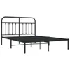 vidaXL Struttura letto con testiera in metallo nero 140x200 Anteprima dell’immagine prodotto 1