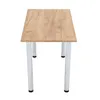 A table with a wooden top and silver legs on a white background. Náhľad obrázku produktu