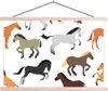MuchoWow® Textilposter Pferde - Farben - Muster - Mädchen - Produktbild-Vorschau 1