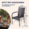 CASARIA® Gartenstühle 8er Set Stapelbar Wetterfest Produktbild-Vorschau 4