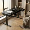 Czarne biurko elektryczne regulowane z szufladami 140x60 cm Podgląd zdjęcia produktu 4