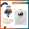 Helm Ked Street Junior, kinderhelm, arcadegroen-oranje, Productafbeelding-voorbeeld 7