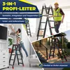 MASKO Aluminium 6in1 Mehrzweckleiter – 20 Sprossen | - 520 Produktbild-Vorschau 3