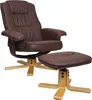 Relaxsessel H56, Fernsehsessel TV-Sessel mit Hocker Produktbild-Vorschau 1