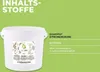 A white bucket of citric acid powder with product information and branding displayed on a green background. Produktbild-Vorschau