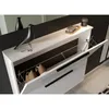 Garderobenmöbel Set mit 140cm LED-Spiegel, Schuhschrank, 2 Produktbild-Vorschau 3