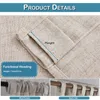 Rideaux aspect lin avec passants Voile Rideau fenêtre Beige Voir les images du produit 6