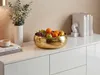 FineBuy Obstschale Rund Gold Schale Metall 35cm Tischdeko Produktbild-Vorschau 2