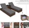 2 chaises longues en rotin avec structure en aluminium et Voir les images du produit 3