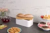ZELLER 25370 Koš na chléb s bambusovým víkem, kov, matná Náhled obrázku produktu 2