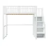 Flieks Lit superposé 140x200cm avec escalier de rangement, Voir les images du produit 6