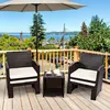 5er Set Rattan Gartenmoebel, Balkonmoebel Set 2 Sessel & 2 Produktbild-Vorschau 3