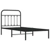 Bettgestell mit Kopfteil Metall Schwarz 80x200 cm Produktbild-Vorschau 1