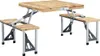 vidaXL Klappbarer Campingtisch mit 4 Sitzen Stahl Aluminium Produktbild-Vorschau 8