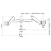 PureMounts PM-OFFICE-DM-23D, 18 kg, 33 cm (13"), 58,4 cm Produktbild-Vorschau 11