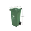 nabbi Mulltonne Aschenbecher 120 L - grün Produktbild-Vorschau 2
