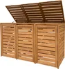 AXI Lex Cache Poubelle en Bois Marron - Abri poubelle pour Voir les images du produit 4