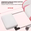 A close-up of a white and pink footrest attached to a chair, with German text and a measurement indicator. Anteprima dell’immagine prodotto