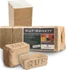 A collection of RUF-Brikett wood briquettes, some stacked and some loose, presented on a white background. Produktbild-Vorschau