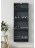 Pisa Armoire à chaussures à 4 rabats/portes en métal, gris. Voir les images du produit 8