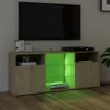 A TV stand with LED lighting in a room. Náhled obrázku produktu
