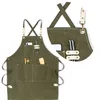 Canvas Kochschürze, Kreuz zurück Heavy Duty Arbeit Schürze Produktbild-Vorschau 3