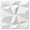 A white, geometric 3D wall panel with a faceted design. Podgląd zdjęcia produktu